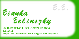 bianka belinszky business card